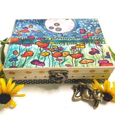 Flower Moon Trinket Box