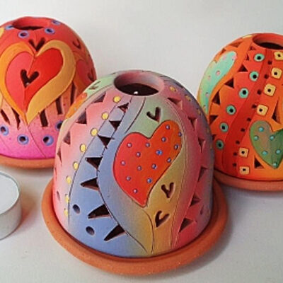 Swirling Hearts Luminaries