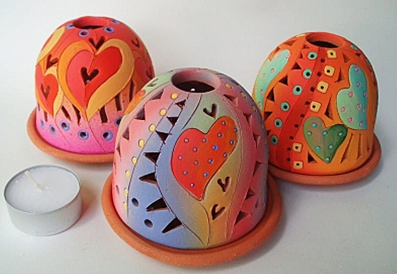 Swirling Hearts Luminaries